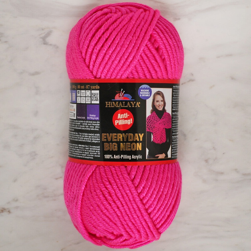 Himalaya Everyday Big Neon Yarn, Neon Pink – 72804