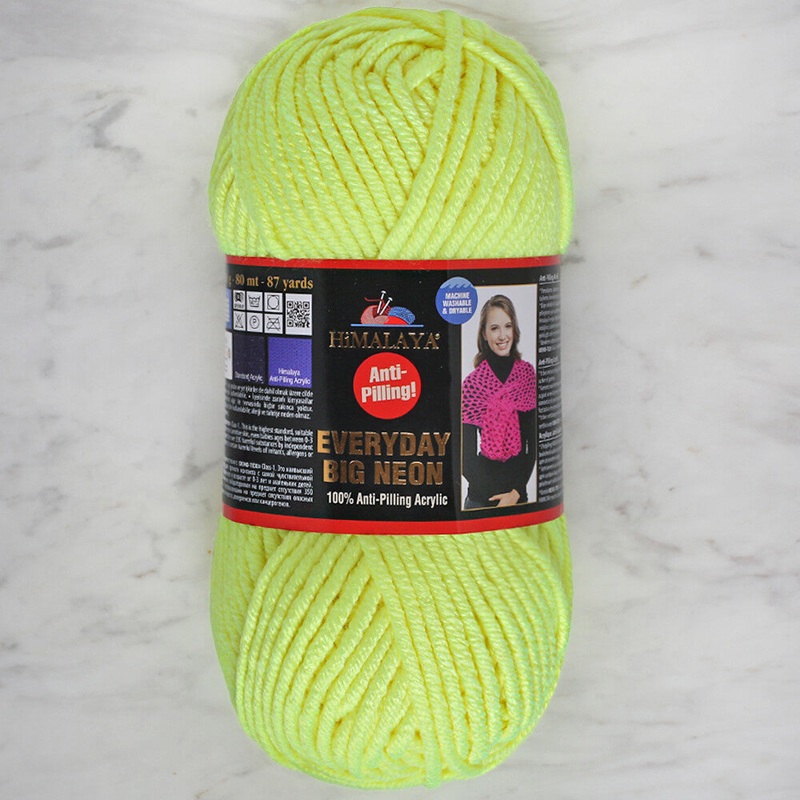 Himalaya Everyday Big Neon Yarn, Neon Yellow – 72806