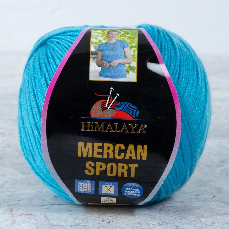 Himalaya Mercan Sport Yarn, Turquoise – 101-13