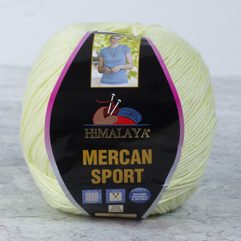 Himalaya Mercan Sport Yarn, Yellow – 101-34