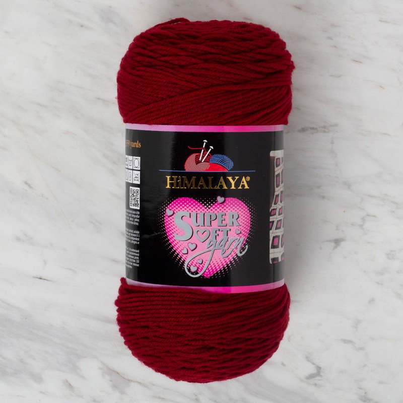 Himalaya Super Soft 200 gr Yarn, Dark Red – 80849