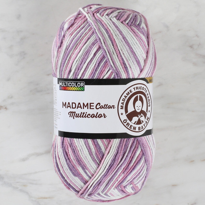 Madame Tricote Paris Madame Cotton Yarn, Variegated – 444