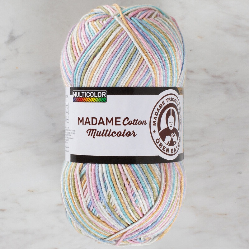 Madame Tricote Paris Madame Cotton Yarn, Variegated – 447