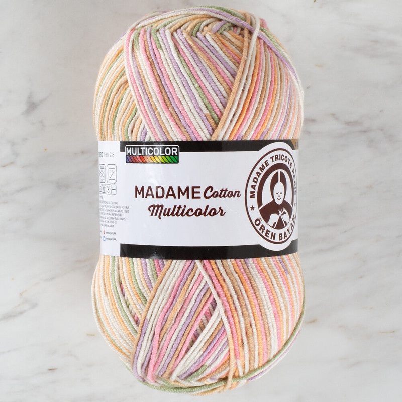 Madame Tricote Paris Madame Cotton Yarn, Variegated – 451