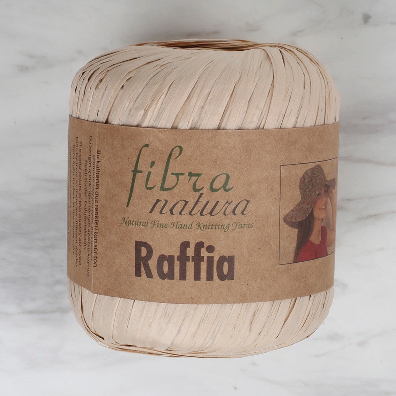 Fibra Natura 40 g Raffia Paper Yarn, Beige – 116-25