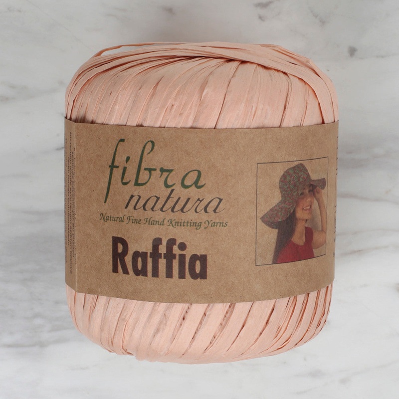 Fibra Natura 40 g Raffia Paper Yarn, Light Salmon – 116-23