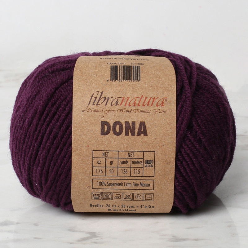 Fibra Natura Dona Yarn, Aubergine Purple – 106-17