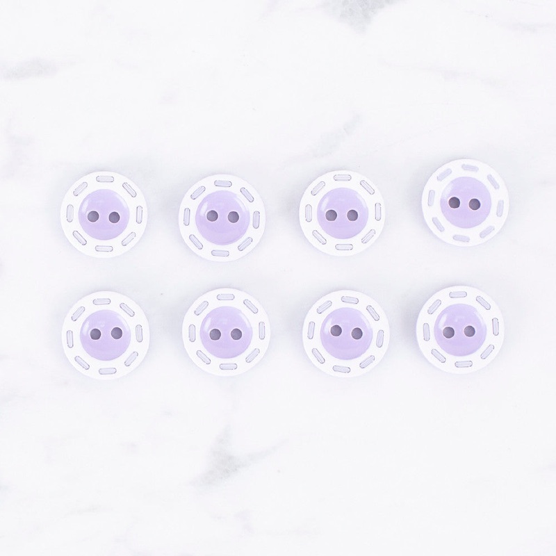 Loren Crafts 8 Pack Button, Lilac – 0532
