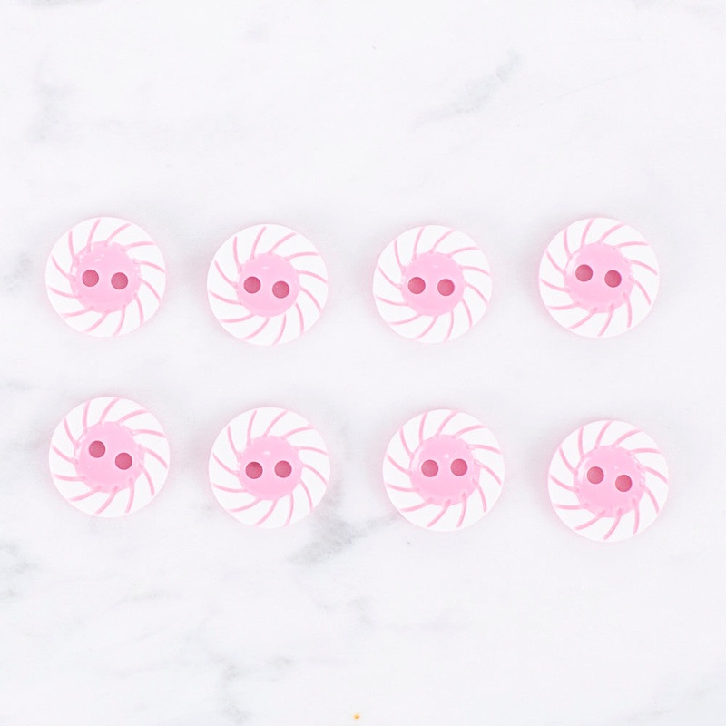 Loren Crafts 8 Pack Button, Pink – 0594