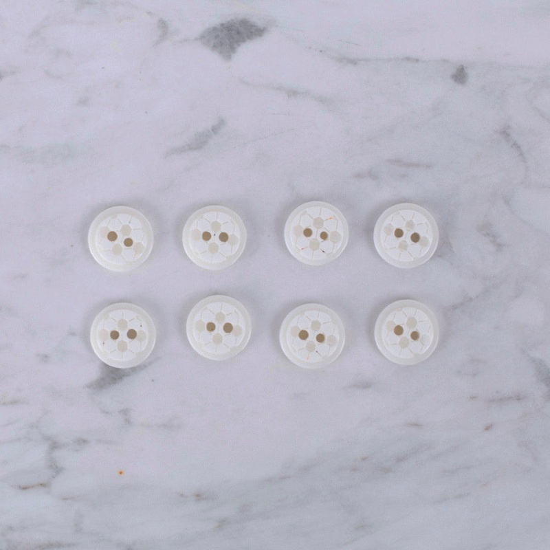 Loren Crafts 8 Pack Soccer Ball Button, White – 0410