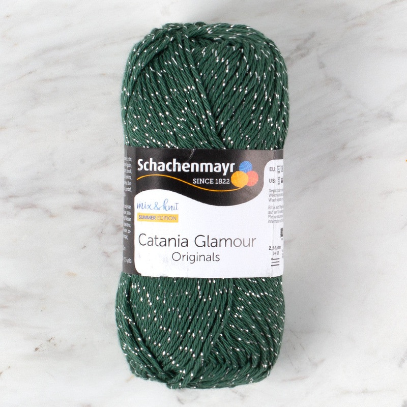 Schachenmayr Catania Glamour 50g Sparkly Yarn, Green – 00172