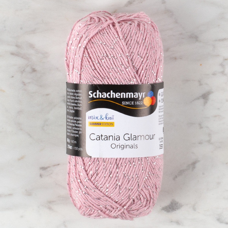 Schachenmayr Catania Glamour 50g Sparkly Yarn, Pink – 00135