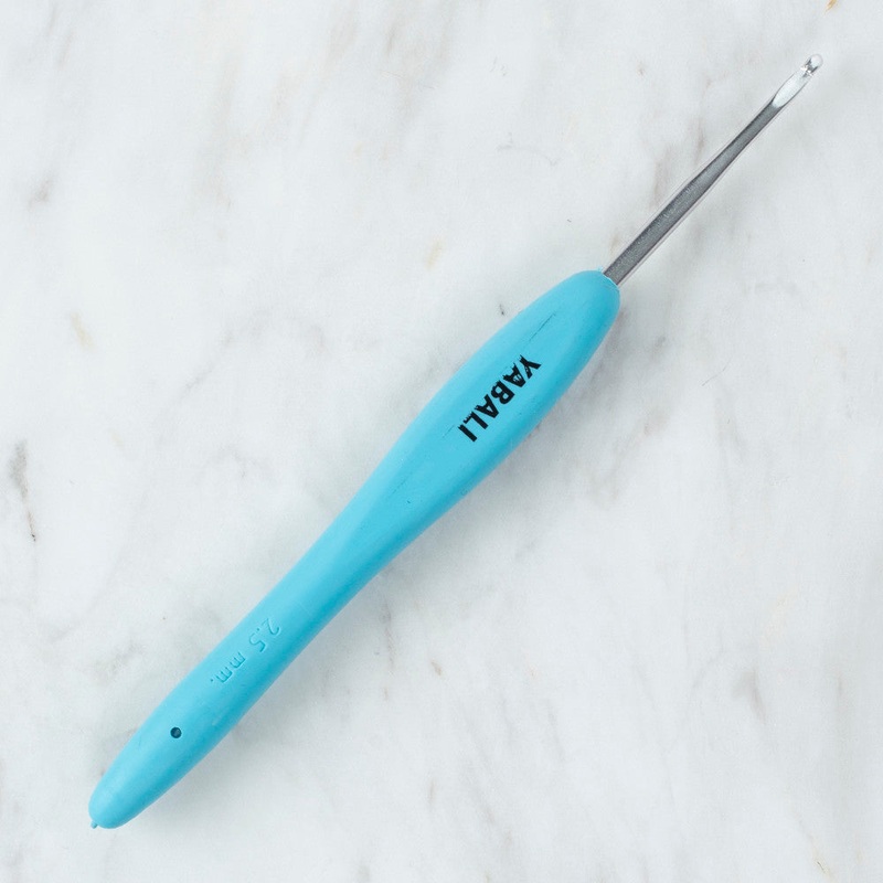 Yabal 2.5 mm Soft Handle Crochet Hook, Turquoise – YBL – 323