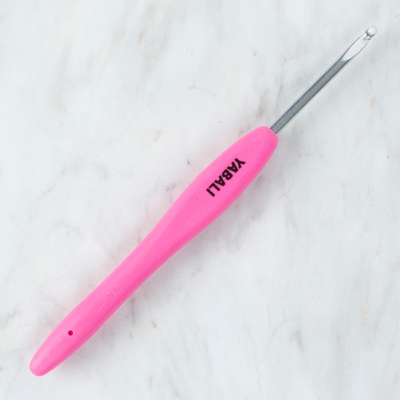 Yabal 3.5 mm Soft Handle Crochet Hook, Pink – YBL – 323