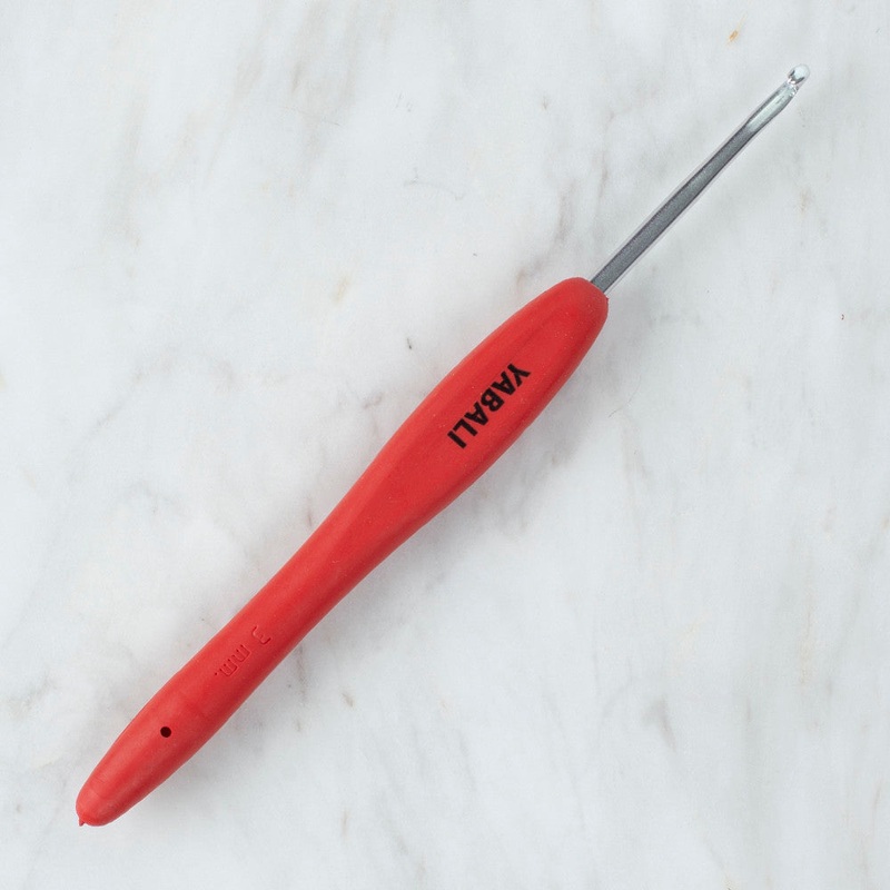 Yabal 3 mm Soft Handle Crochet Hook, Red – YBL – 323