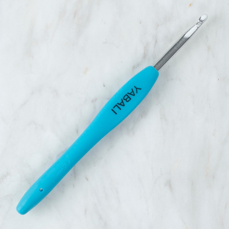 Yabal 4.5 mm Soft Handle Crochet Hook, Turquoise – YBL – 323