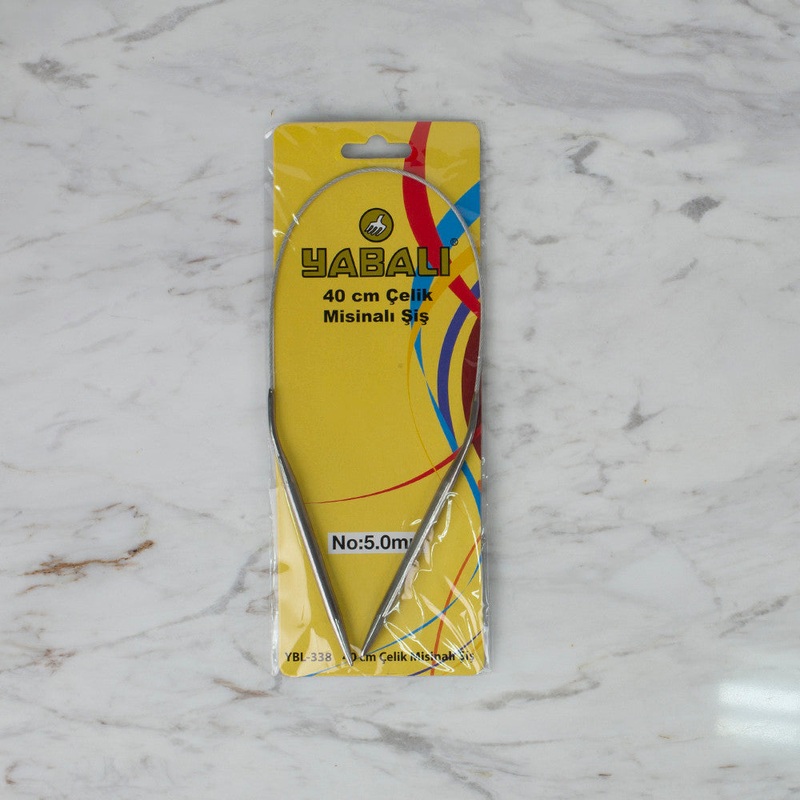 Yabal 5.0 mm 40 cm Steel Circular Knitting Needles – YB338