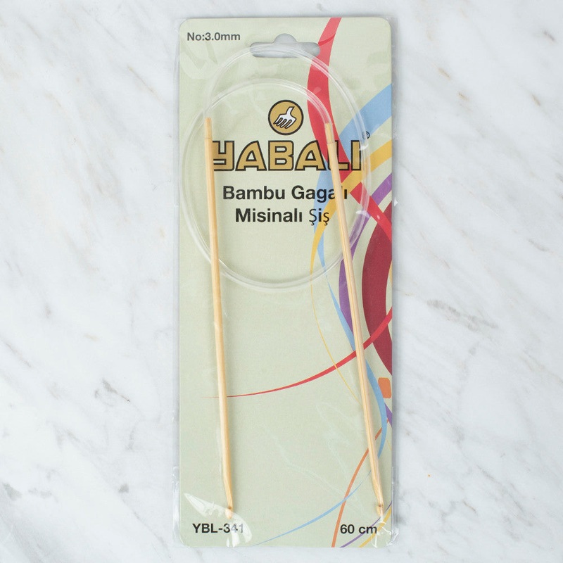 Yabal Bambu (Bamboo) 3.0 mm 60 cm Cable Tunisian/Afghan Crochet Hook – YB341