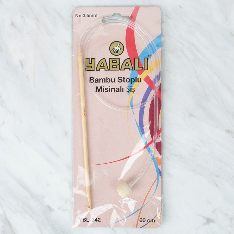 Yabal Bambu (Bamboo) 3.5 mm 60 cm Flexible Tunisian/Afghan Crochet Hook – YB342