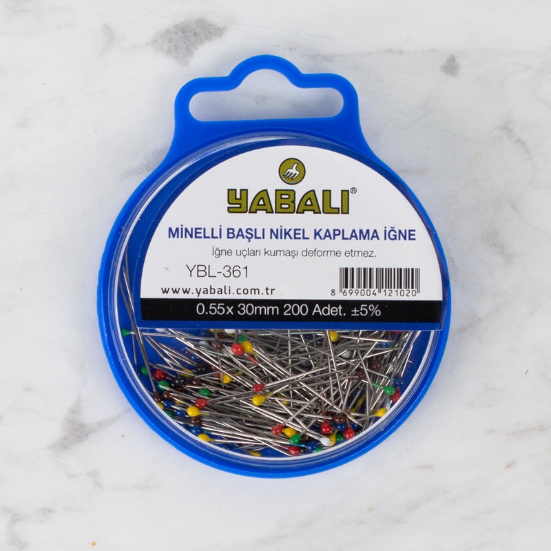 Yabal Enamel Head Nickel Plated Pins, Variegated – YBL – 361