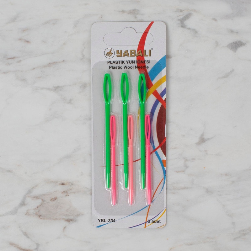 Yabal Plastic Tapestry Needle (6 Pack), Dark Green Pink – YB – 334