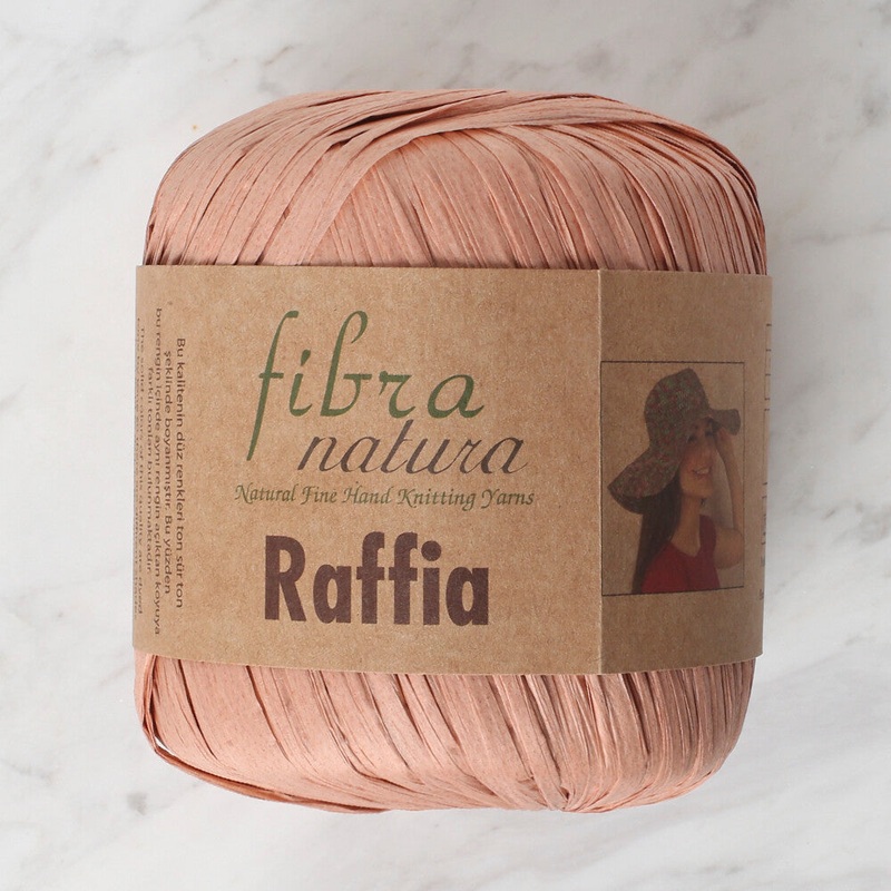 Fibra Natura 40 g Raffia Paper Yarn, Salmon – 116-24