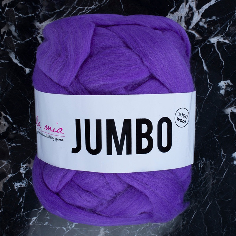 La Mia Jumbo Merino Wool, Dark Purple – J10