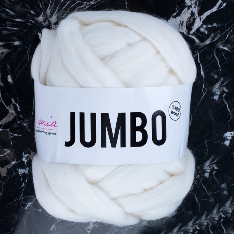 La Mia Jumbo Merino Wool, White – J11