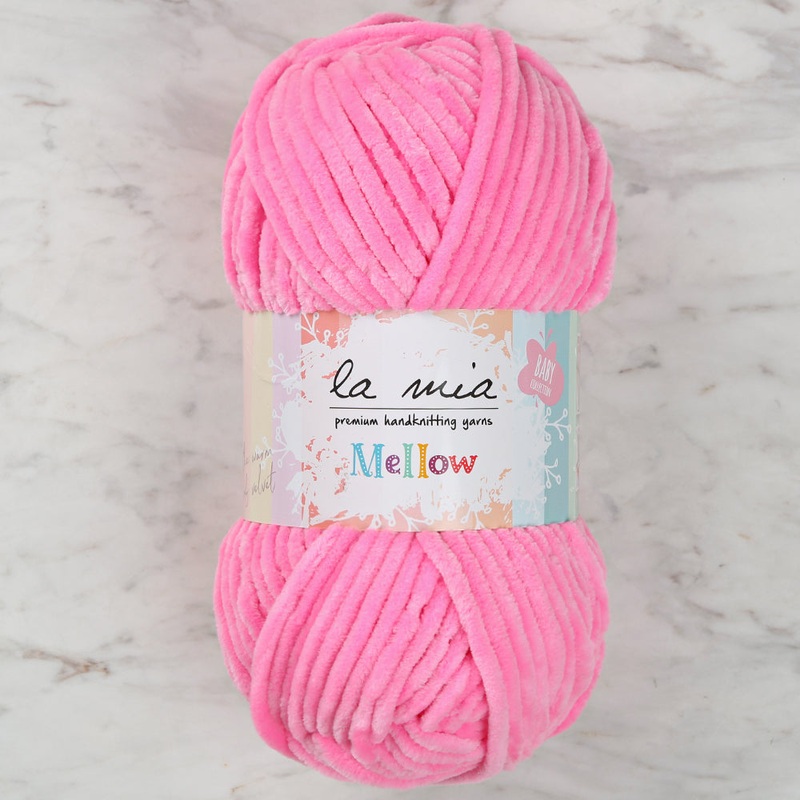 La Mia Mellow Chenille Yarn, Dark Pink – 948