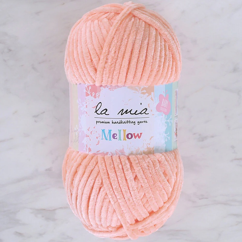 La Mia Mellow Chenille Yarn, Orange – 906