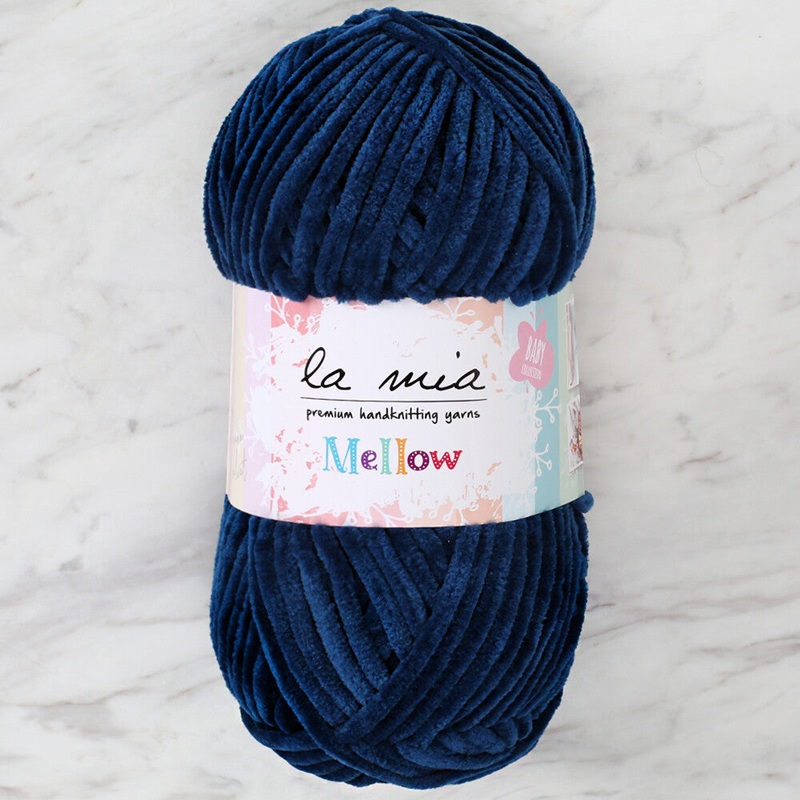 La Mia Mellow Chenille Yarn, Petrol Blue – 918