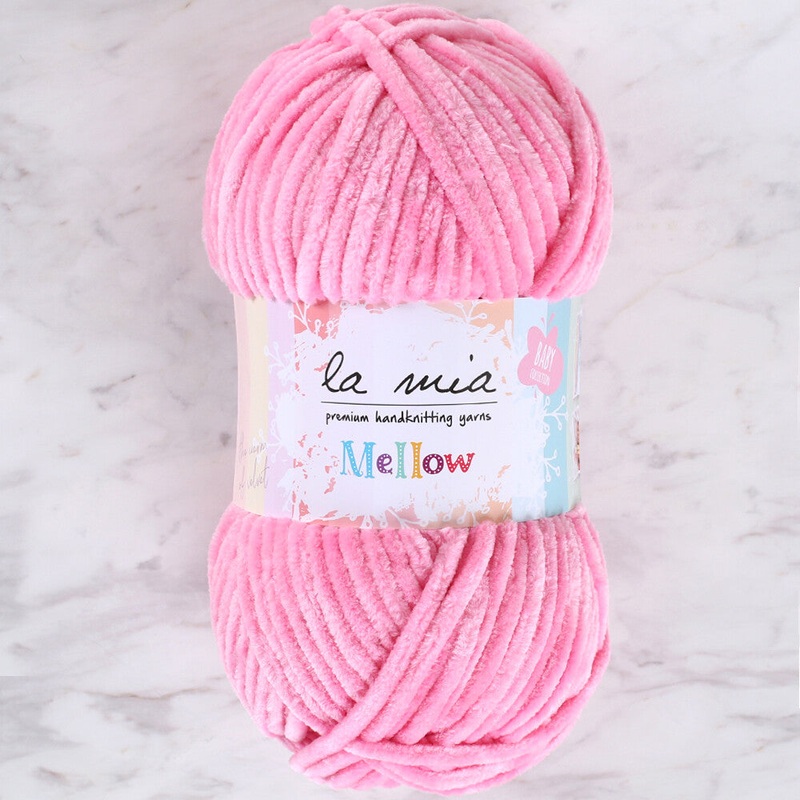 La Mia Mellow Chenille Yarn, Pink – 914