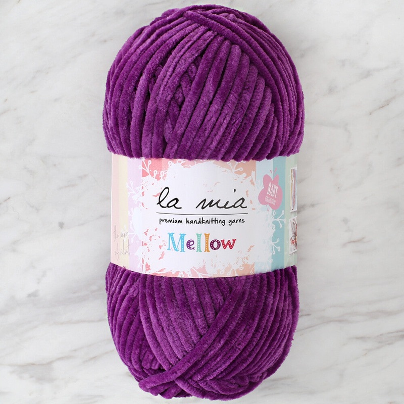 La Mia Mellow Chenille Yarn, Purple – 940