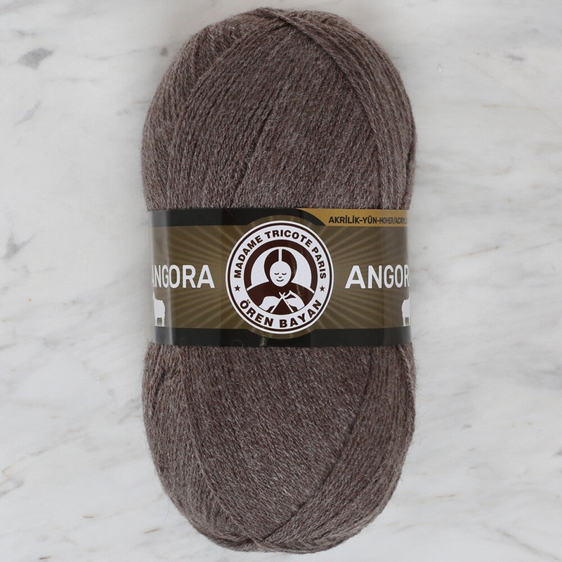Madame Tricote Paris Angora Knitting Yarn, Brown – 014