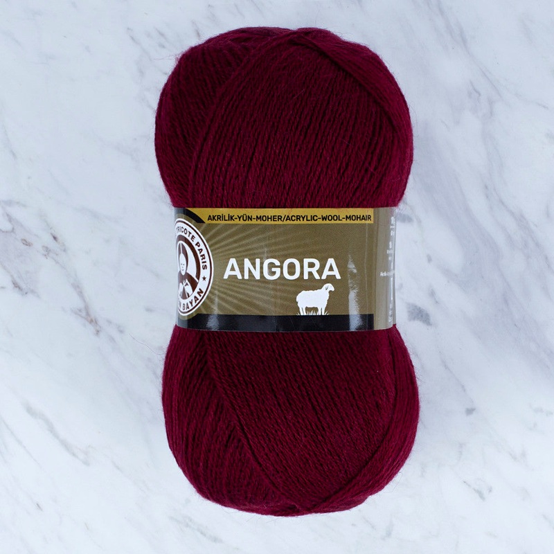 Madame Tricote Paris Angora Knitting Yarn, Claret – 035