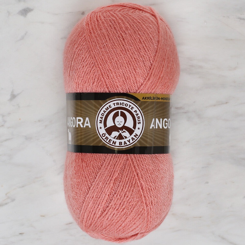 Madame Tricote Paris Angora Knitting Yarn, Dark Pink – 121