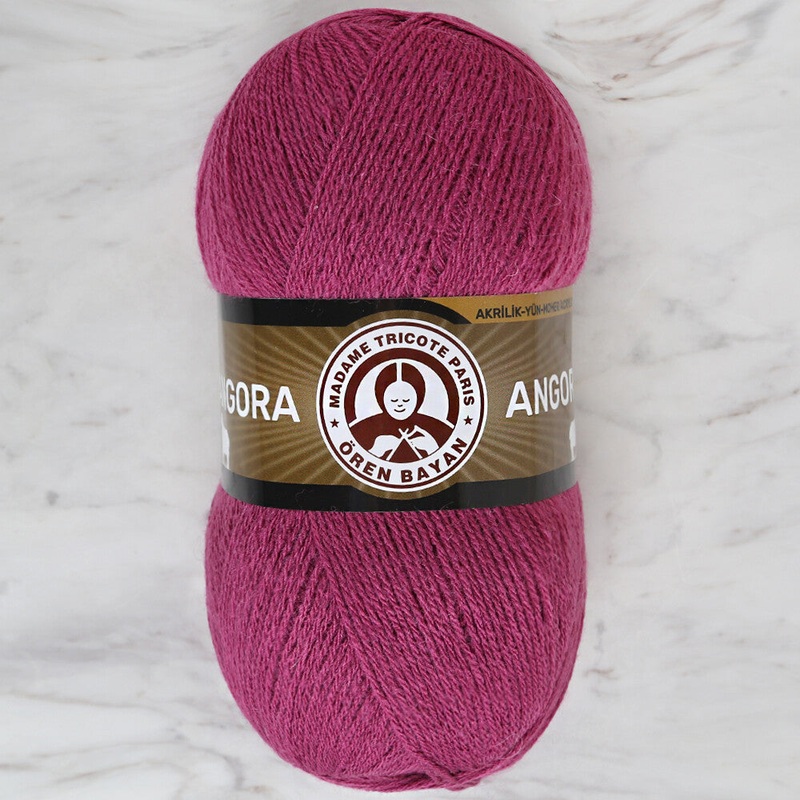 Madame Tricote Paris Angora Knitting Yarn, Dusty Rose – 051