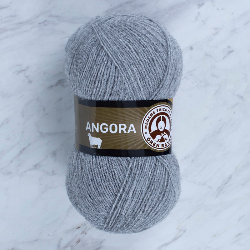 Madame Tricote Paris Angora Knitting Yarn, Gray – 007