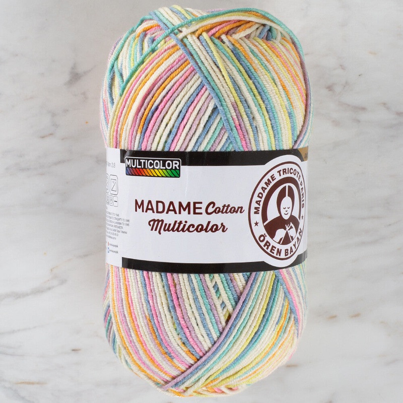 Madame Tricote Paris Madame Cotton Yarn, Variegated – 441