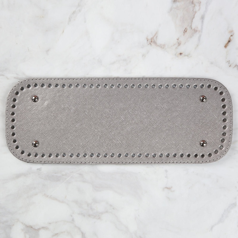 Nas Leather Bag Base 32.5 cm – Grey