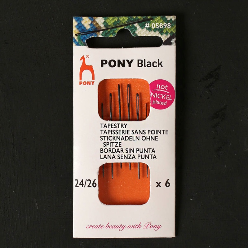 Pony Black Tapestry Needle Number 24/26  – 05898