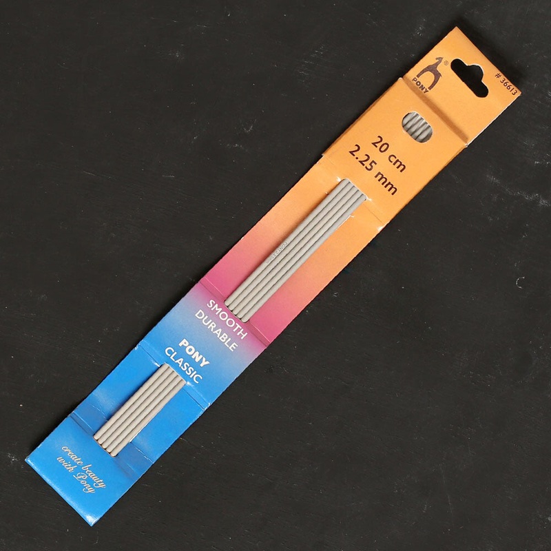Pony Classic 2.25 mm 20 cm Aluminium Double Pointed Needle – 36613