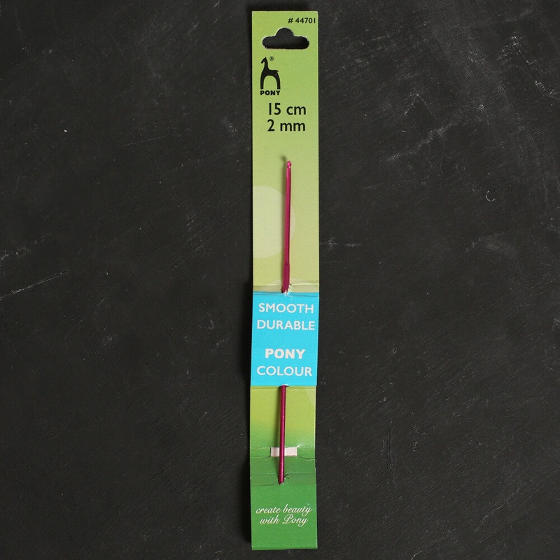 Pony Colour Metal 2 mm 15 cm Red Crochet Hook – 44701