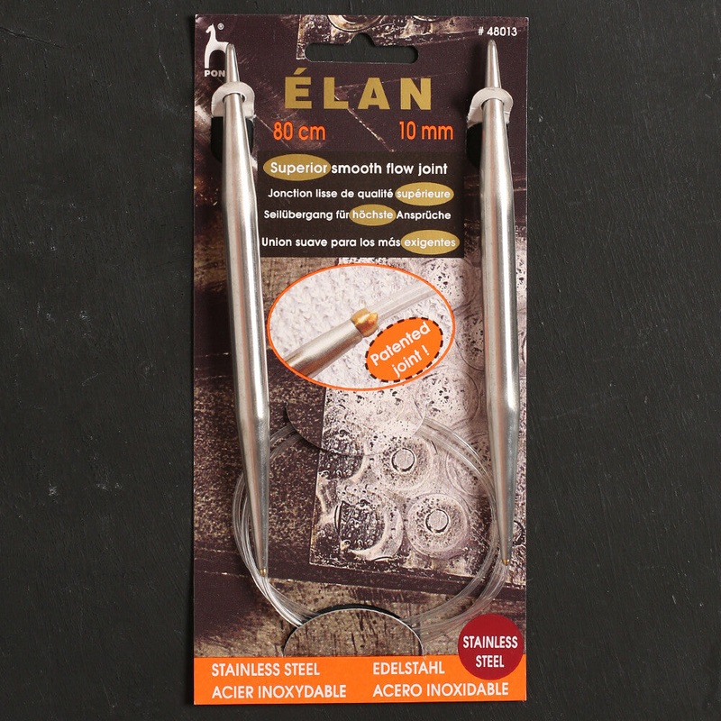 Pony Elan 10.00 mm 80 cm Stainless Steel Circular Knitting Needles – 48013