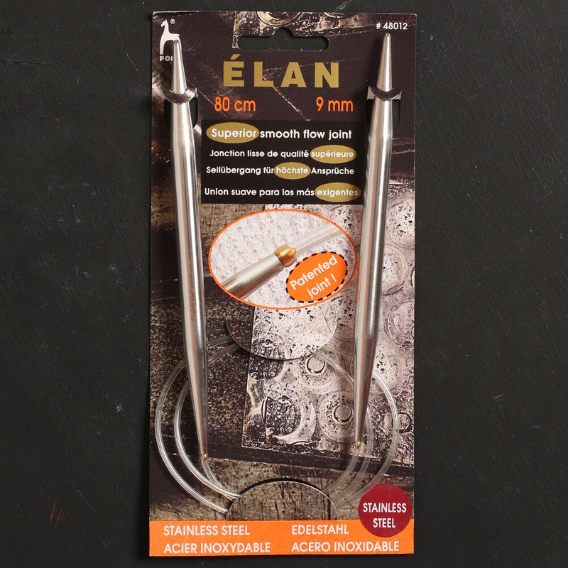 Pony Elan 9.00 mm 80 cm Stainless Steel Circular Knitting Needles – 48012