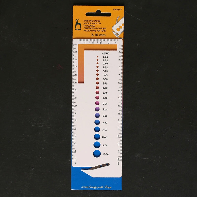 Pony Knitting Needle Gauge Ruler 2-10 mm – 60667