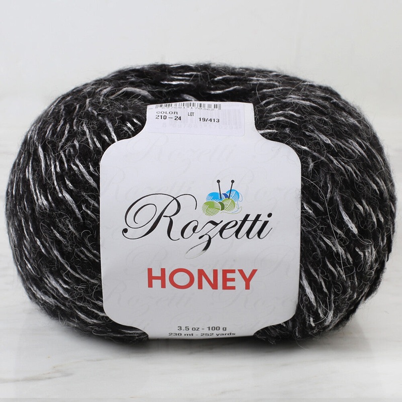Rozetti Honey Yarn, Sparkly Black – 210-31
