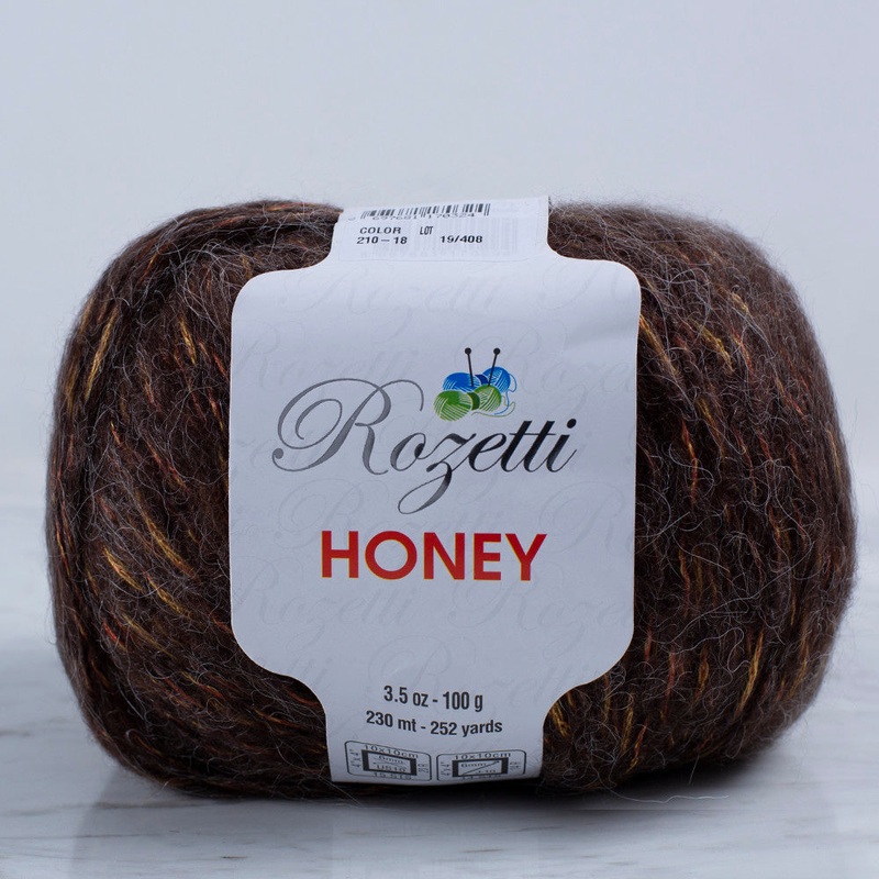Rozetti Honey Yarn, Sparkly Brown – 210-18