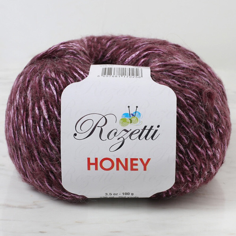Rozetti Honey Yarn, Sparkly Burgundy – 210-10