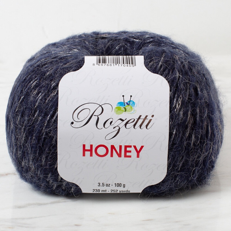Rozetti Honey Yarn, Sparkly Navy – 210-32